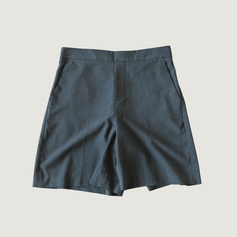 Banana Republic Hayden Short Charcoal Gray High Waist Stretch Bermuda Size 6